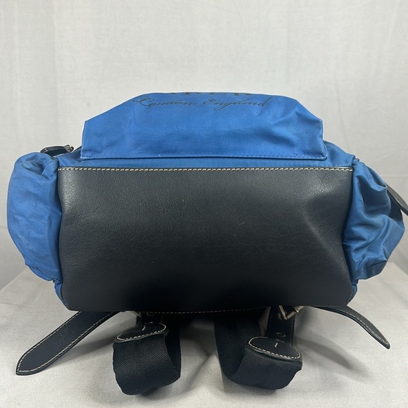 BURBERRY 
Nylon Logo Print Large Rucksack Backpack Bright Blue - Picture 6 of 12